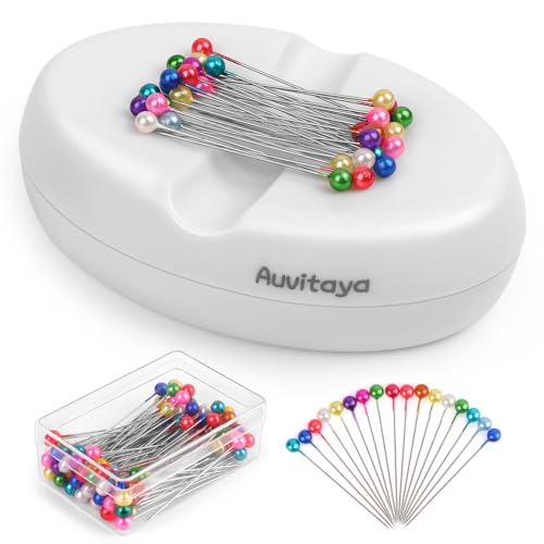 Auvitaya Magnetic Pin Holder Pin Cushions for Sewing Strong Magnet Pincushion Cute Compact Needle Organizer Bobby Pin Holder Paper Clip Holder for Quilting Sewing Accessories Magnetic Pin Dish - Image 1