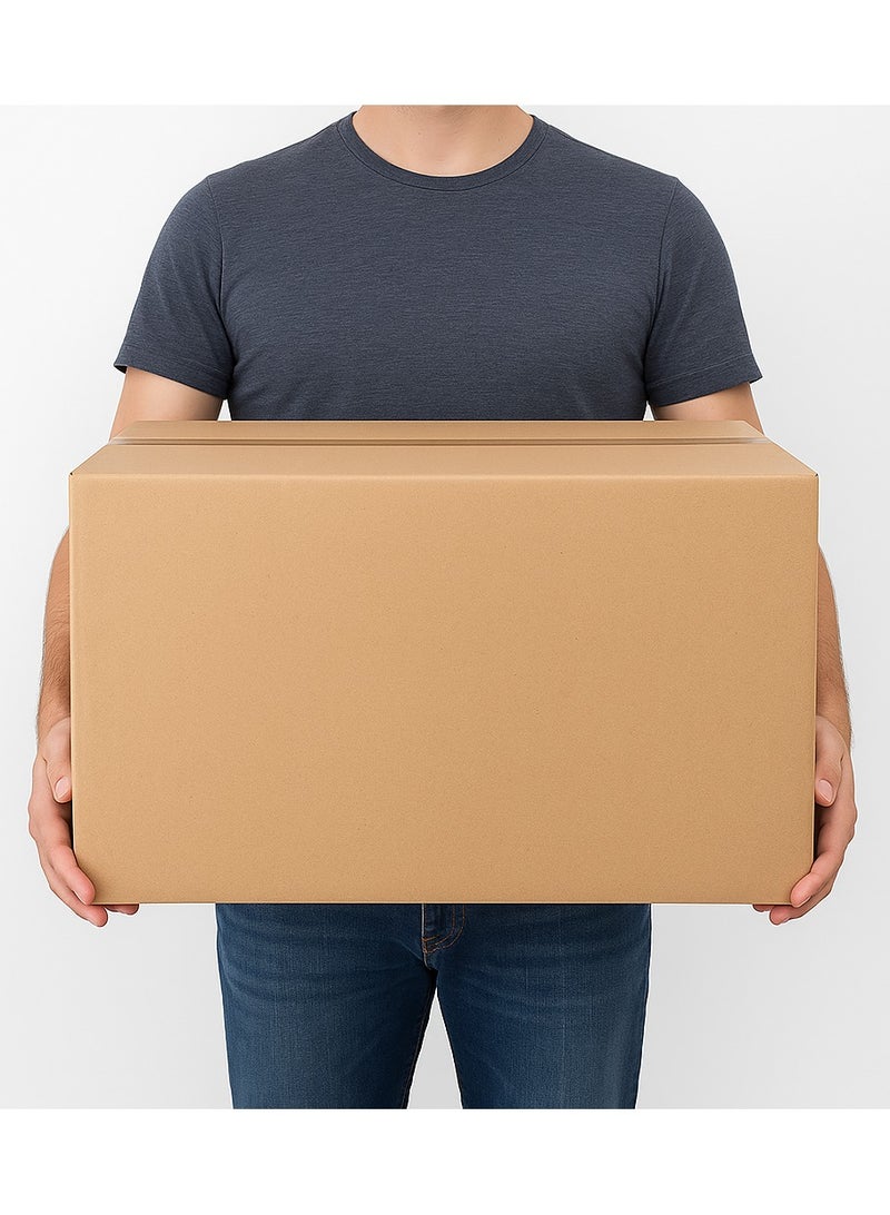 Duchic™ [5 PACK] Cardboard Moving Box,25kg Capacity, Cardboard Brown box, Corrugated box, Recyclable,Brown Carton for Packing, Shipping and Storage box, 5 ply (65X47X40) CM - Image 2