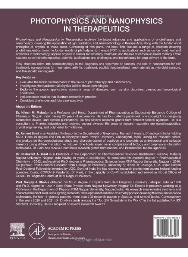Photophysics and Nanophysics in Therapeutics  - Image 1