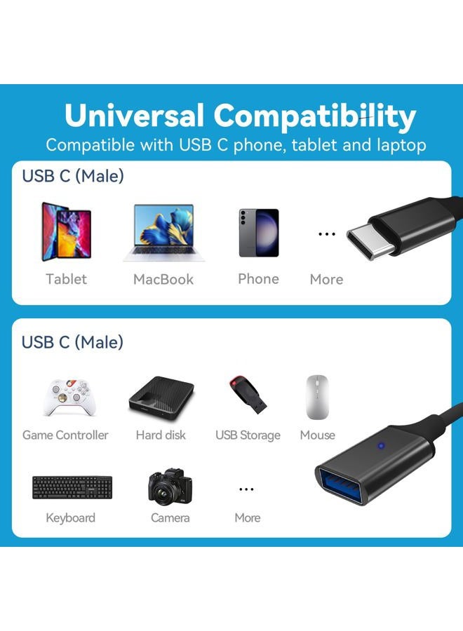 OITYEUF USB C to USB 3.0 Adapter 2 Pack, Type C Male to USB Female OTG Cable Thunderbolt to USB Adapter Compatible for iPhone 15 Pro Max iPad MacBook Pro/Air 2023 2022 M1 M2 Galaxy S23 S22 Note 10 - Image 5