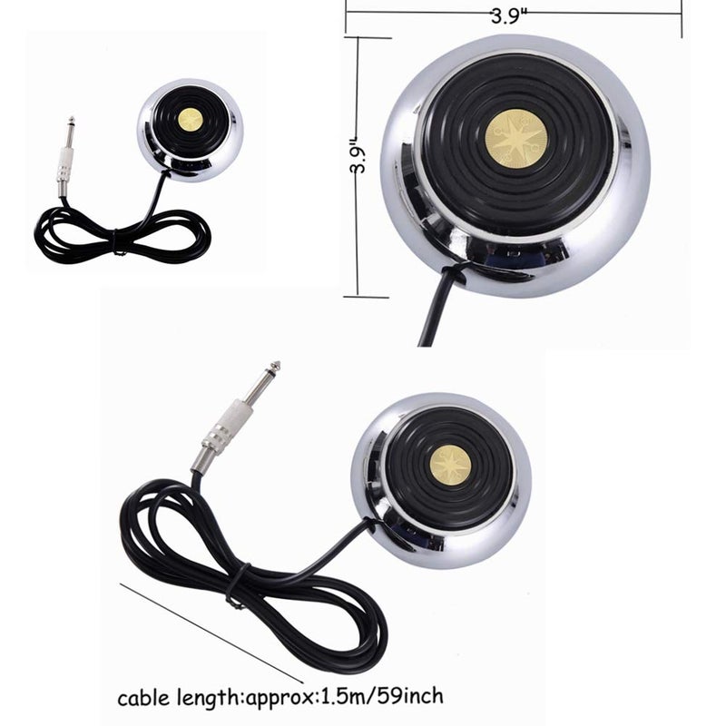 new star tattoo Foot Pedal and Clip Cord,New Star Tattoo 360 GEM Pro Stainless Steel Foot Pedal Switch Control and Tatto Clip Cord for Tattoo Machine Power Supply Tattooing Supplies Kits - Image 4