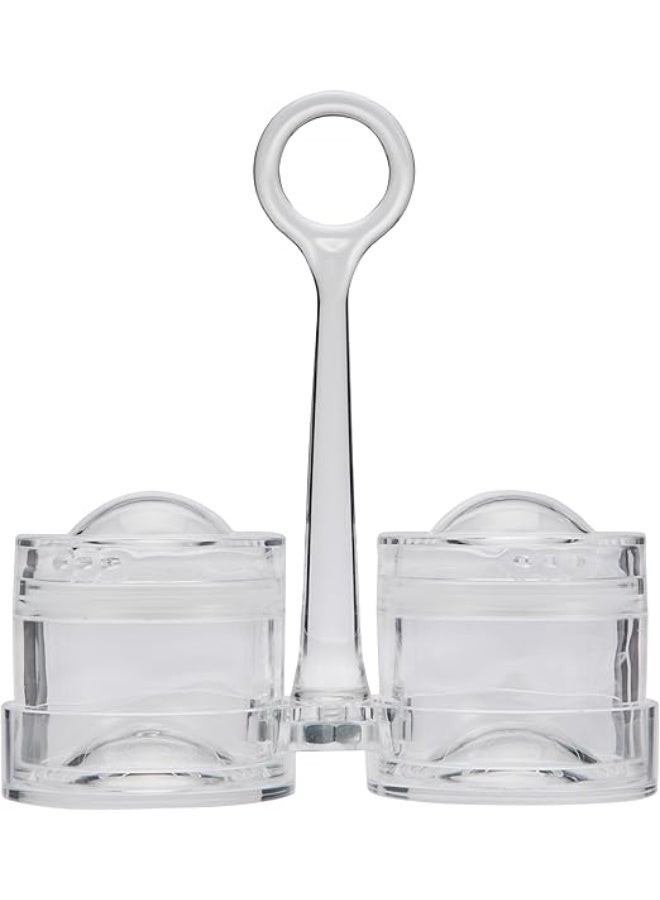 Royalford Acrylic Salt and Pepper Shaker Set with Holder- RF12770/ 45 ml Capacity, Shakers with Transparent Body clear - Image 4