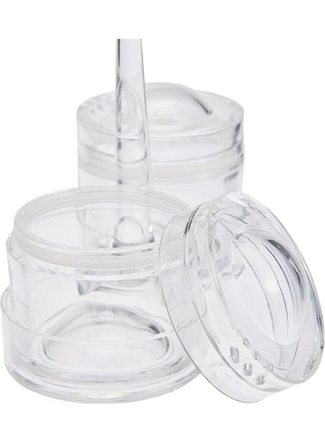 Royalford Acrylic Salt and Pepper Shaker Set with Holder- RF12770/ 45 ml Capacity, Shakers with Transparent Body clear - Image 2