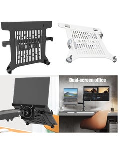 Generic Laptop Mount Tray Laptop Arm Stand Ventilated Laptop Tray Expandable Clamp for 10 to 17 Inch Laptops  - Image 2