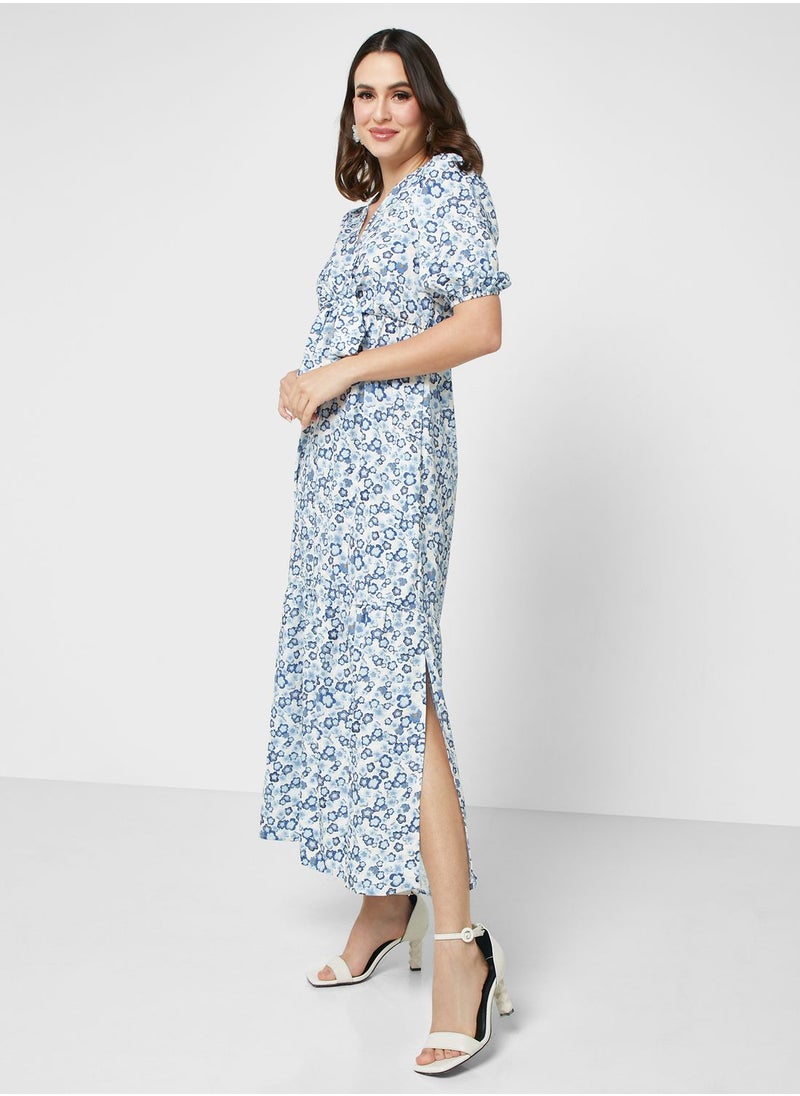 ELLA - Ditsy Print Dress - Image 1