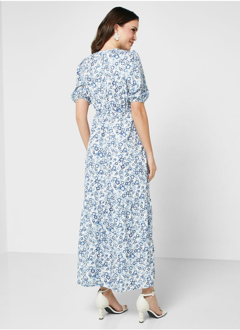 ELLA - Ditsy Print Dress - Image 1