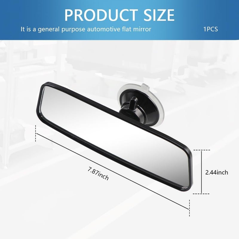 Figpade Car Rear View Mirror,HD 360° Rotatable Car Rearview Mirror for Observing Vehicles and Children,Suction Cup Universal Replacement Rear View Mirror for Most Cars,Trucks,SUVs - Image 2
