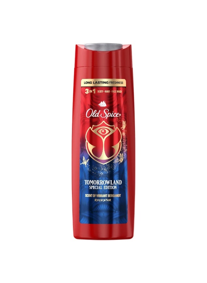 3in1 Duschgel Rockstar Tomorrowland Special Edition Shower Gel, Scent of Vibrant Bergamot Rockstar, 400ml