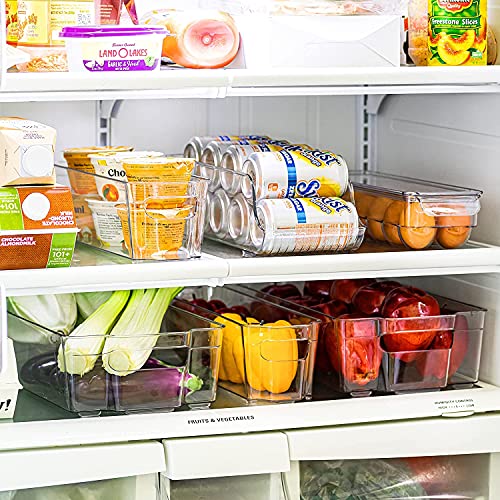 Snazzy Fridge Organizer Bins Freezer Boxes Refrigerator Stackable Food Storage Containers Drawer Organizers For Refrigerator Freezer, Kitchen And Pantry (Pack of 6) - Image 2