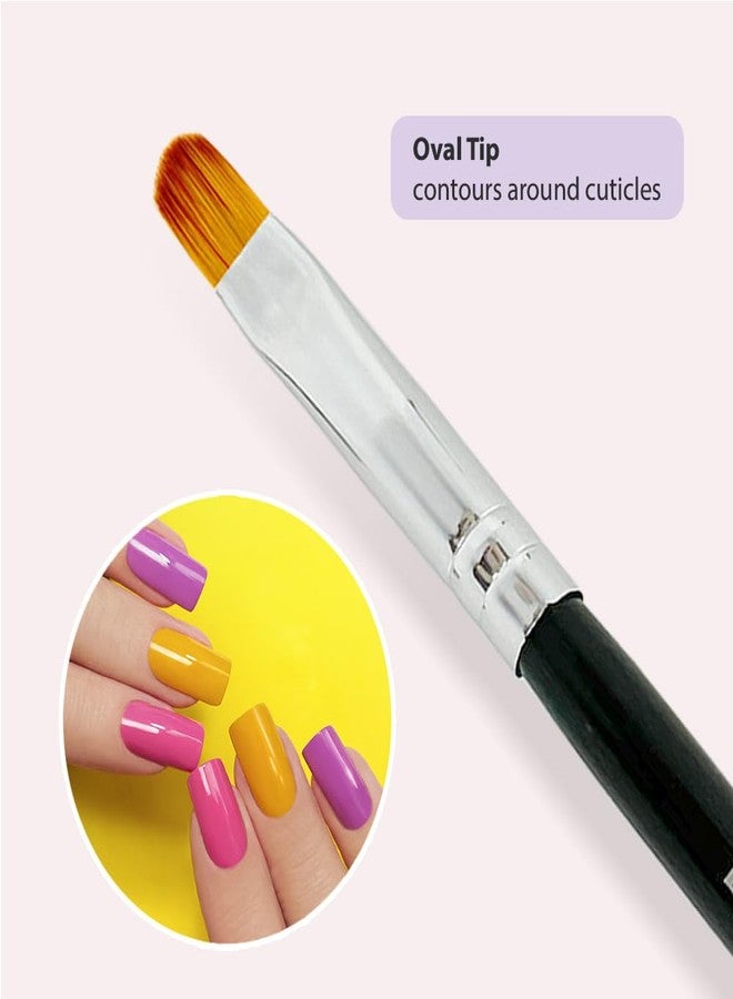 Winstonia Nail Art Brushes Set. Clean Up Brush Double Ended Tools Manicure Cuticle Cleaning Brush Nail Bed Professional Salon Result and Home Use. - Image 4