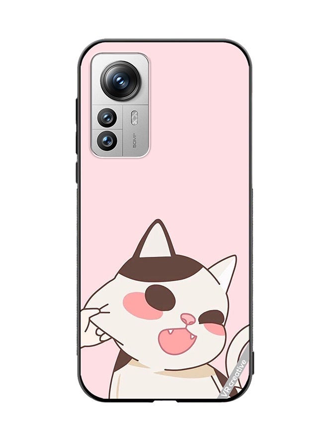 VR CREATIVE Protective Case Cover For Xiaomi 12X Cheeky Cat Design Multicolour - Image 1