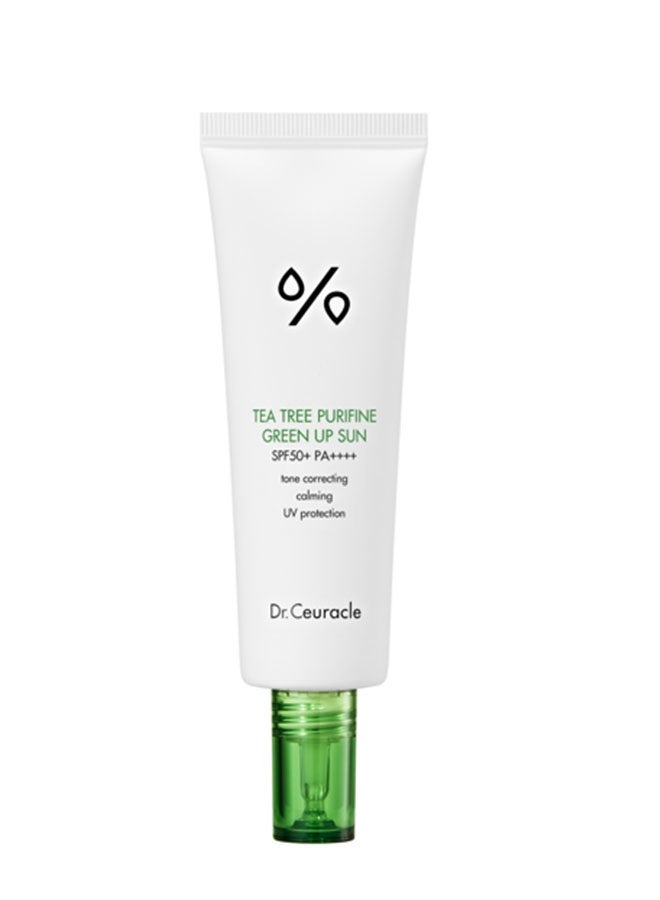 Dr. Ceuracle Tea Tree Purifine Green Up Sun, SPF50+ PA++++, Tone Correcting, Calming, UV Protection, 50ml - Image 1