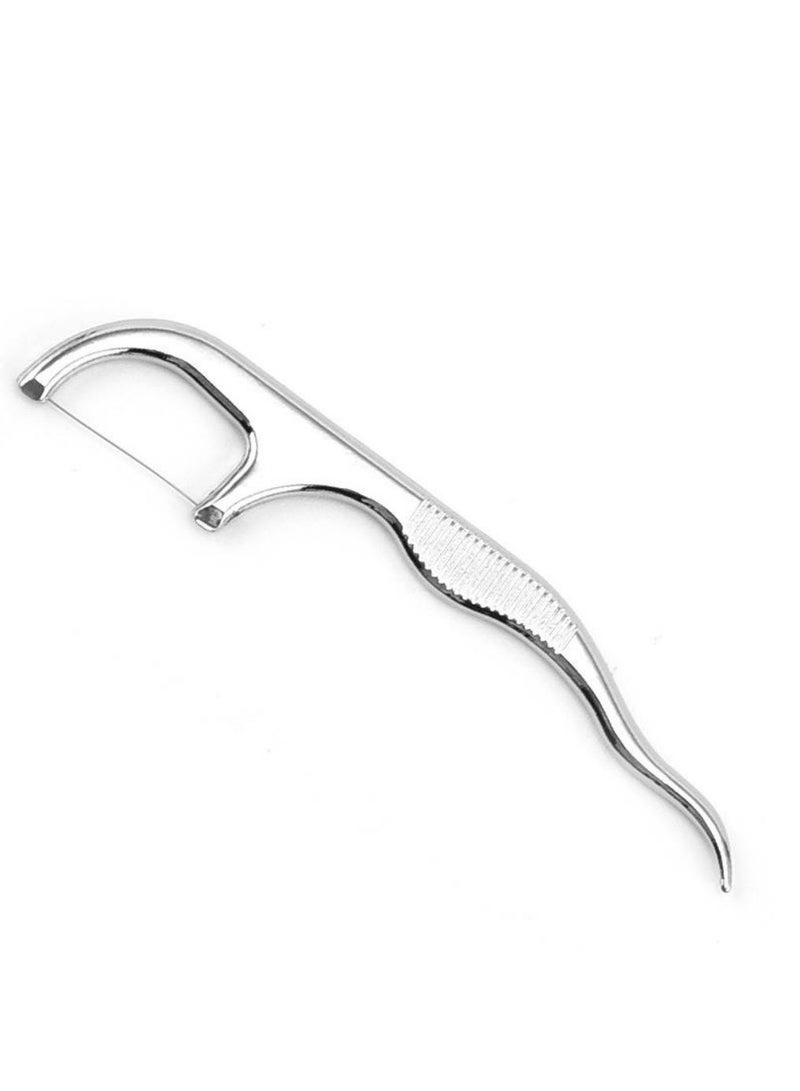 EELHOE Portable Titanium Toothpick Bag Set Reusable Metal Toothpick Black Leather Bag - Image 4