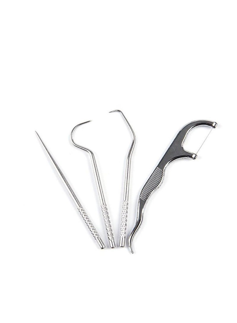 EELHOE Portable Titanium Toothpick Bag Set Reusable Metal Toothpick Black Leather Bag - Image 5