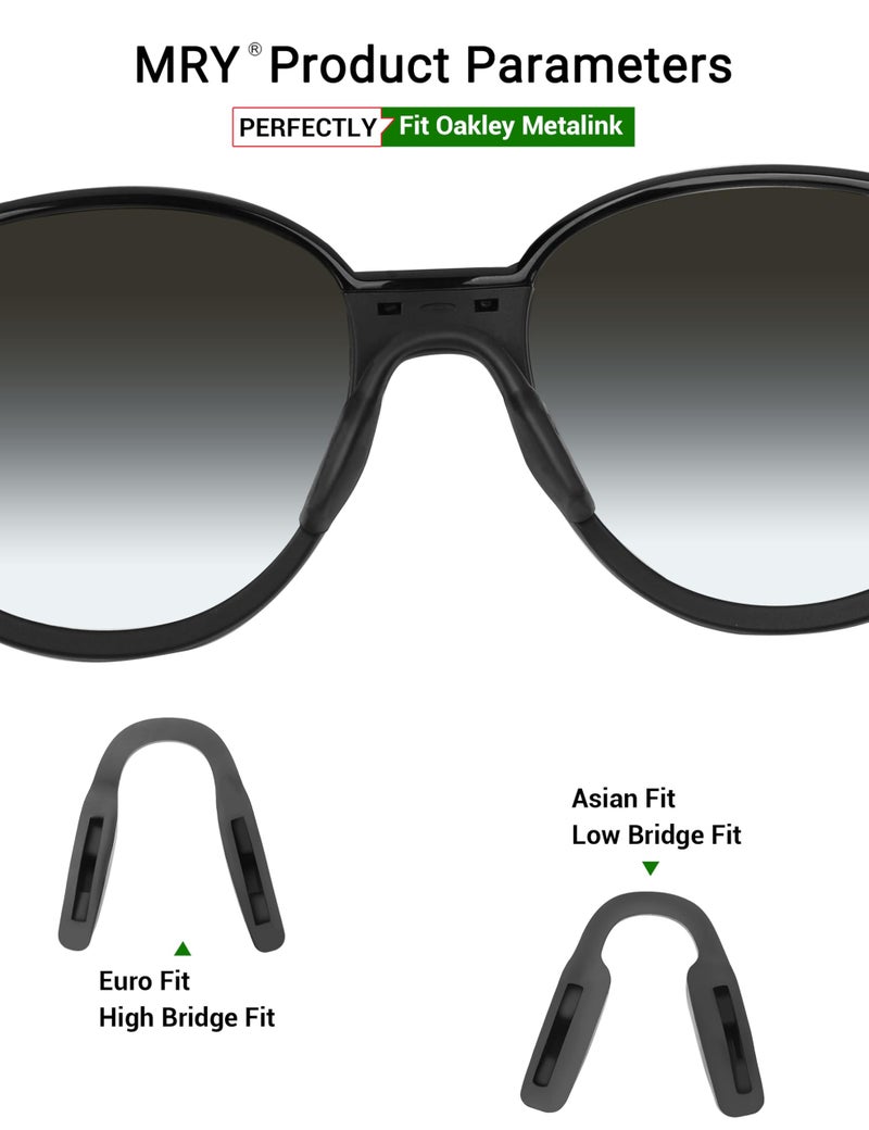Mryok Replacement Nose Piece Nose Pads for Oakley Metalink OX8153 Eyeglasses - Black Asian Fit - Image 2