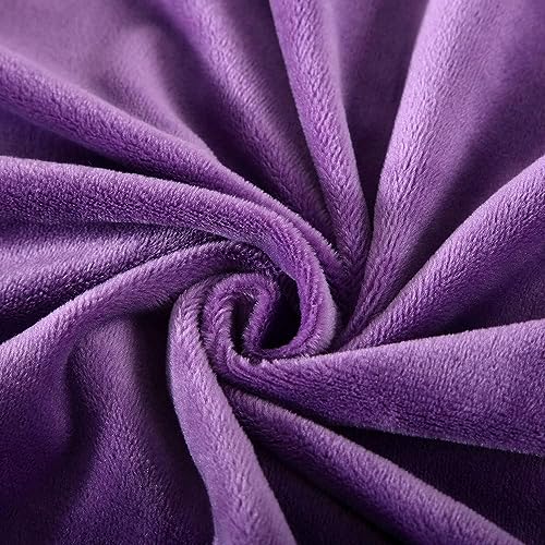 Cottonfry Ultra Soft Velvet Body Pillow Cover/Case Pillowcase with Hidden Zipper, Zippered Body Pillow Case (Purple, 20x54) - Image 4