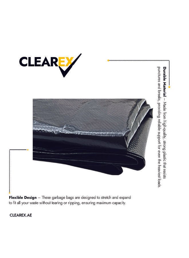 Heavy Duty Flat Garbage Bags, Medium, 30 Gallons, 12 Bags, 65x95cm - Image 4