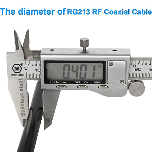 XRDS -RF XRDS RF RG213 Coaxial Cable - 100FT 50 Ohm Low-Attenuation RG213 Coax Cable with Bare Copper Braid Shielding - Image 4
