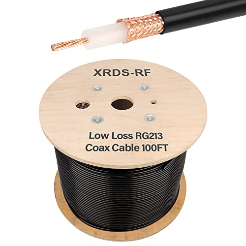 XRDS -RF XRDS RF RG213 Coaxial Cable - 100FT 50 Ohm Low-Attenuation RG213 Coax Cable with Bare Copper Braid Shielding - Image 5
