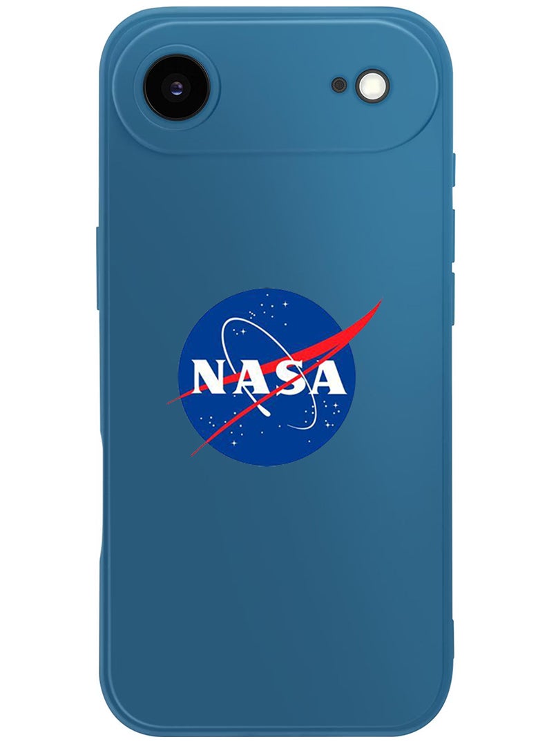 Theodor Protective Slim Fit Case Liquid Silicone Cover with Full Body Protection Anti-Scratch Shockproof Case For Apple iPhone 17 Air (Blue) Nasa CLassic - Image 1