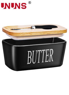 Butter Dish With Lid And Knife,Airtight Porcelain Butter Container,Large Ceramic Butter Storage With Sealing Covered For Countertop,Butter Dishes