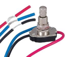 BP Lamp 3Way Nickel Push Canopy Switch