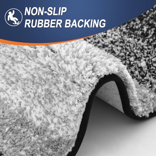 OLANLY Bathroom Rugs Mat 30x20, Extra Soft Absorbent Microfiber Bath Rugs, Rubber Backing, Quick Dry, Machine Washable Bath Mats for Bathroom Floor, Tub and Shower, Home Decor Accessories, Black - Image 5