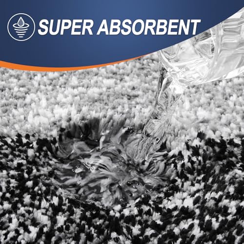 OLANLY Bathroom Rugs Mat 30x20, Extra Soft Absorbent Microfiber Bath Rugs, Rubber Backing, Quick Dry, Machine Washable Bath Mats for Bathroom Floor, Tub and Shower, Home Decor Accessories, Black - Image 4