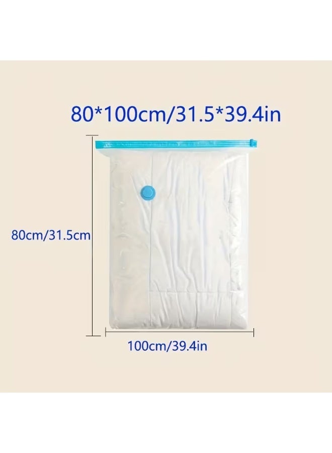 5pcs Extra-Large Vacuum Storage Bags Set (80×100cm) with Manual Pump – Space-Saving Airtight Compression Bags for Bedding, Clothes, Comforters & Moving Storage - Image 2