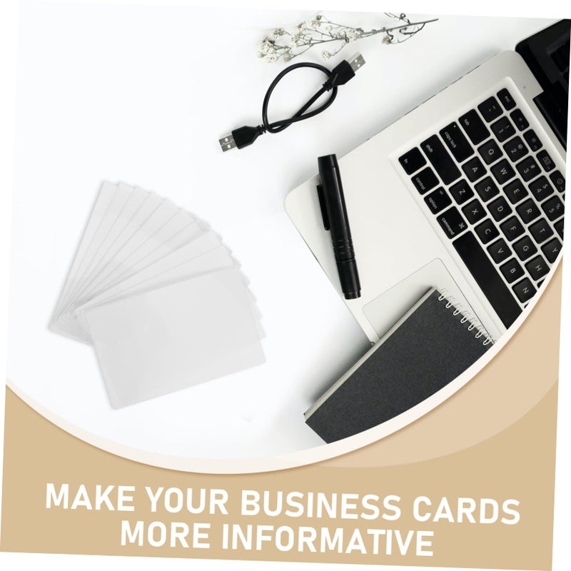10pcs Dual Sided Printable Flexible Plastic Business Cards For Heat Transfer Sublimation - Image 4