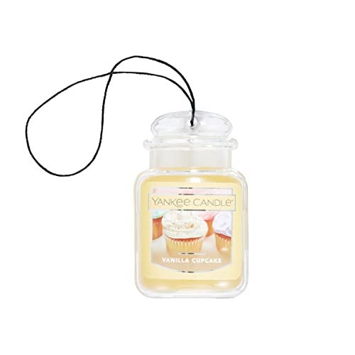 Yankee Candle Car Air Fresheners Hanging Car Jar Ultimate Vanilla Cupcake Scented Neutralizes Odors Up To 30 Days gray 1 Count (Pack of 1) - Image 1