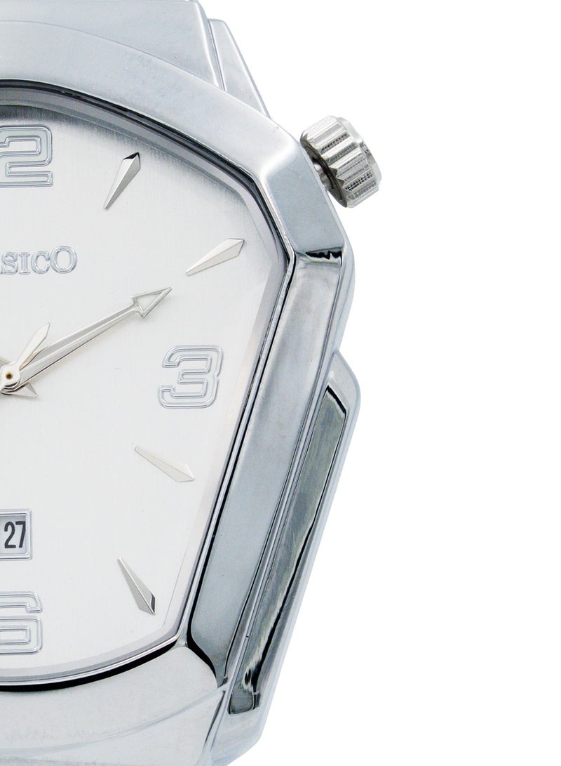 Clasico ⌚ Men’s 40mm Premium Stainless Steel Watch – Quartz Movement Analog Wrist Watch for Men | Luxury Silver Finish | Date Display | Durable Steel Strap - Image 4
