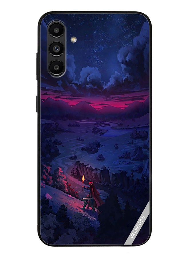 VR CREATIVE Protective Case Cover For Samsung Galaxy A13 5G Person Walking On Mountain Design Multicolour - Image 1
