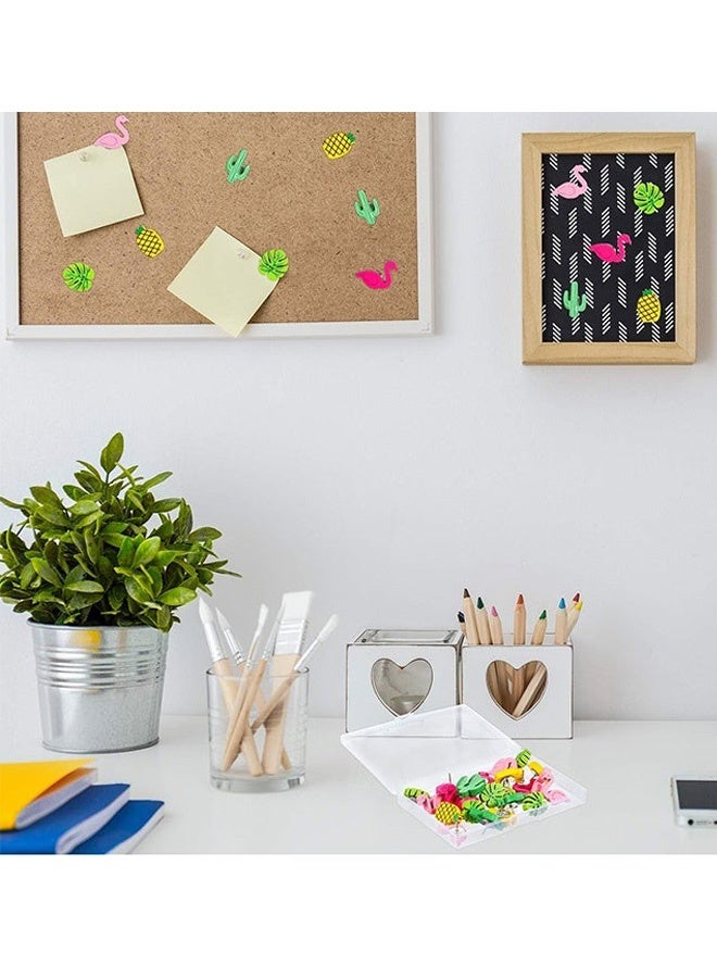 60 قطعة دبابيس زخرفية دبابيس دفع لطيفة فلامنغو أناناس صبار ورقة نخيل دبابيس دفع دبابيس لطيفة للمكتب صور زخرفية خرائط الحائط المنزلية لوحة الإعلانات ألواح الفلين مستلزمات الحفلات، متعددة الألوان - Image 5