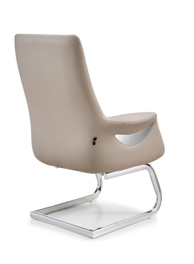 NEO FRONT FURNITURE Visitor Office Chair – Premium PU Leather Executive Guest Chair with Fixed Aluminum Base (No Wheels) for Office, Reception & Meeting Room - Image 3