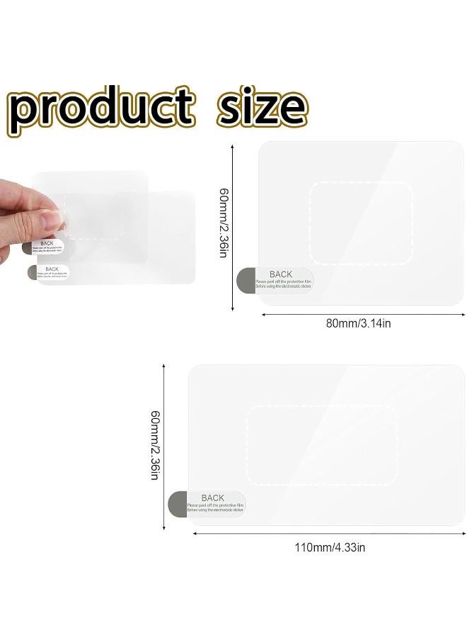 BRTM 6 Pcs Windshield Dashcam Stickers, Clear Electrostatic Stickers Shield for Windshields, Prevent Scratching Falling, Double-Sided Adhesive Pad Sticker Shield for Dash Cam Windshield Sticker for Mounting Dash Cam Car Shield Decal - Image 2