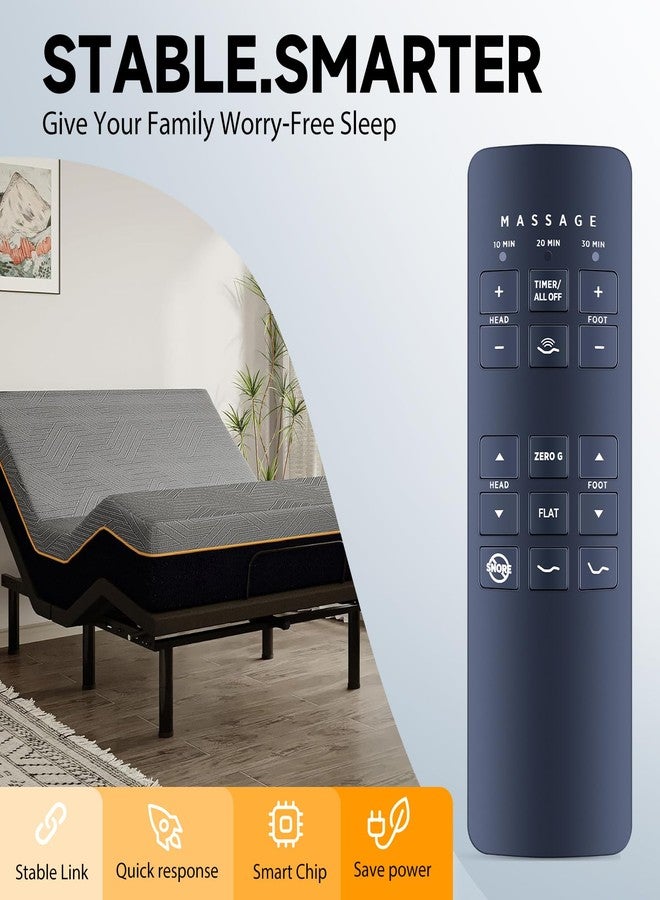 ZWP RF258C Replacement Remote Control for Beautyrest SmartMotion 3.0 Adjustable Bed Base RF258C JLDK.28.01.02 - Image 3