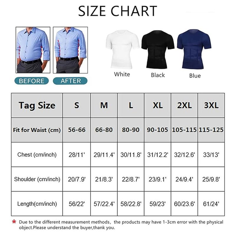 SLIM'N LIFT Slim ’N Lift Men’s Slimming Body Shaper Vest Black M – Tummy Control & Posture Support - Image 1