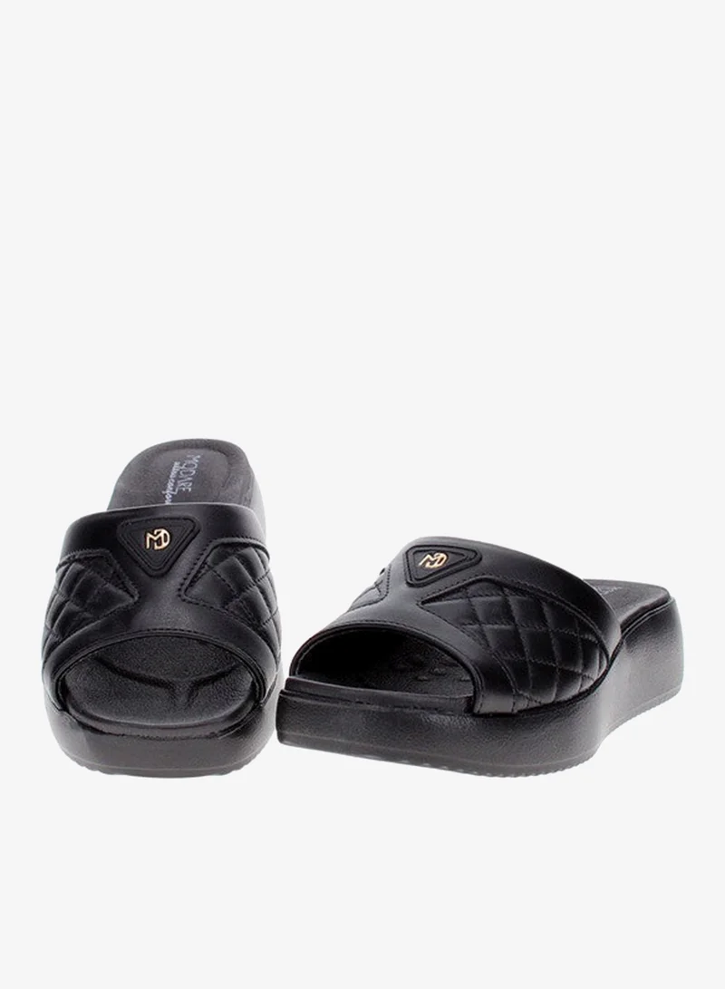Modare Black Flat Sandals for Women – Stylish Ladies Flat Sandals & Comfortable Flat Slippers for Women | Best Price UAE