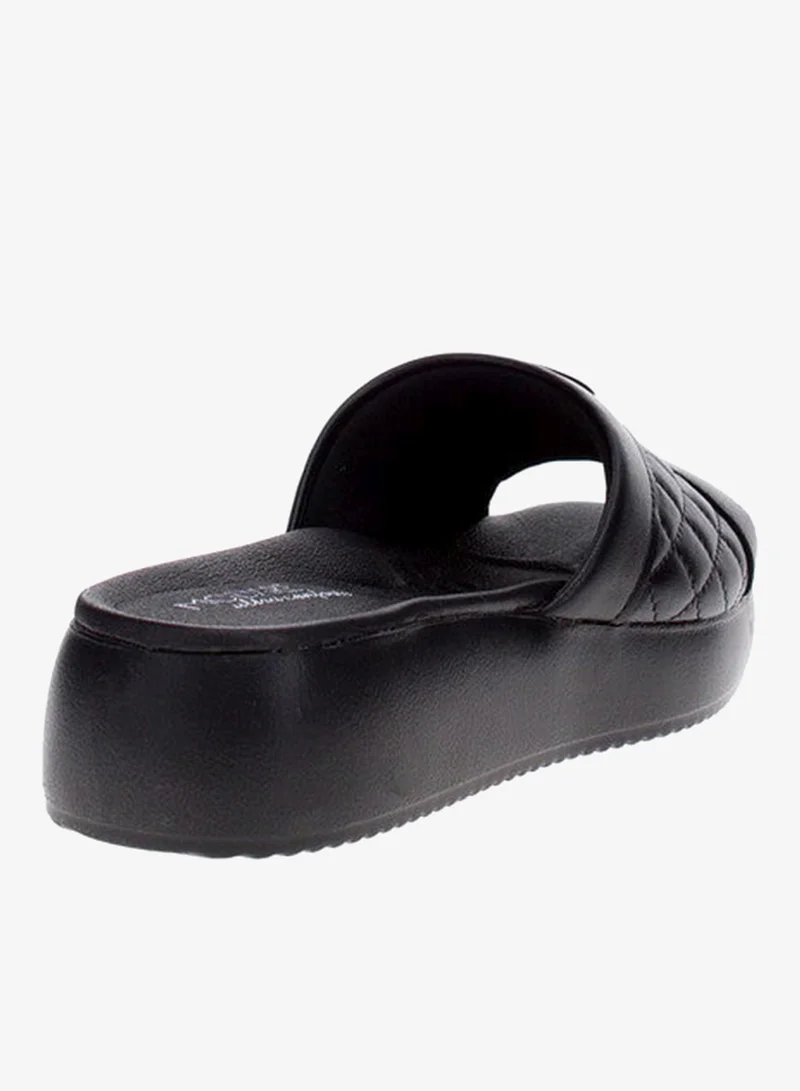 Modare Black Flat Sandals for Women – Stylish Ladies Flat Sandals & Comfortable Flat Slippers for Women | Best Price UAE