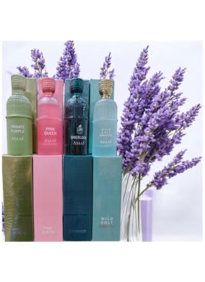 ASSAF ASAAF WILD COLT TOBACCO AND SHERLOCK AND PINK QUEEN AND PRIVATE PURPLE EDP 200 ML  - Image 2