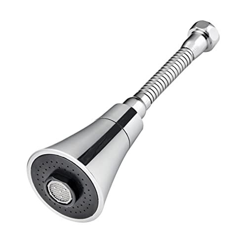 OLWICK® E 12 ABS 360 Degree Rotation Health Faucet, Double Mode Water Saving Faucet Extender, Silver, Chrome Finish, Pack Of 1 (Long) - Image 1
