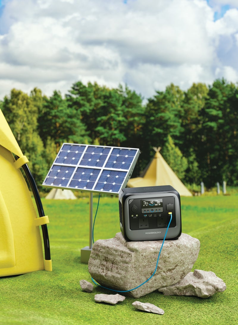 باورولوجي محطة طاقة محمولة Pater II بقدرة 700 وات / مولد طاقة بسعة بطارية 472.5 وات في الساعة / منافذ شحن متعددة / مولد طاقة للتخييم والأنشطة الخارجية PD100 وات / لوحة شحن لاسلكية بقدرة 15 وات / مدخل طاقة شمسية فعال - رمادي - Image 4