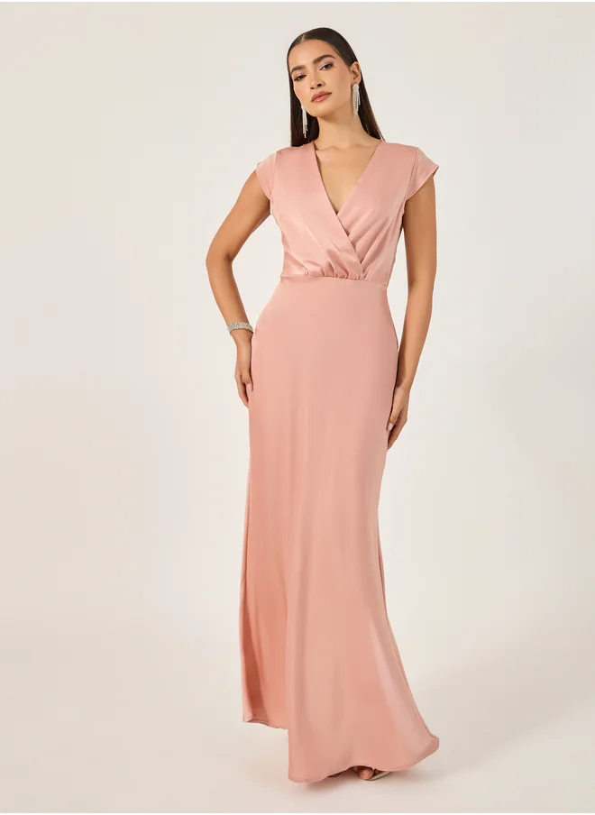 Styli Plain Sleeveless A-Line Maxi Dress