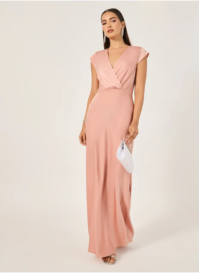 Styli Plain Sleeveless A-Line Maxi Dress