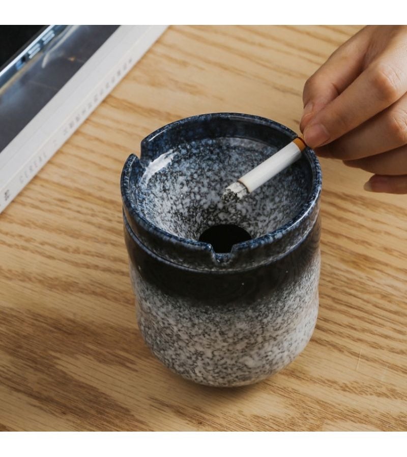 Starry Sky Vintage Gradient Ashtray Windproof Dustproof Tabletop Decor for Bar Office Living Room - Image 5