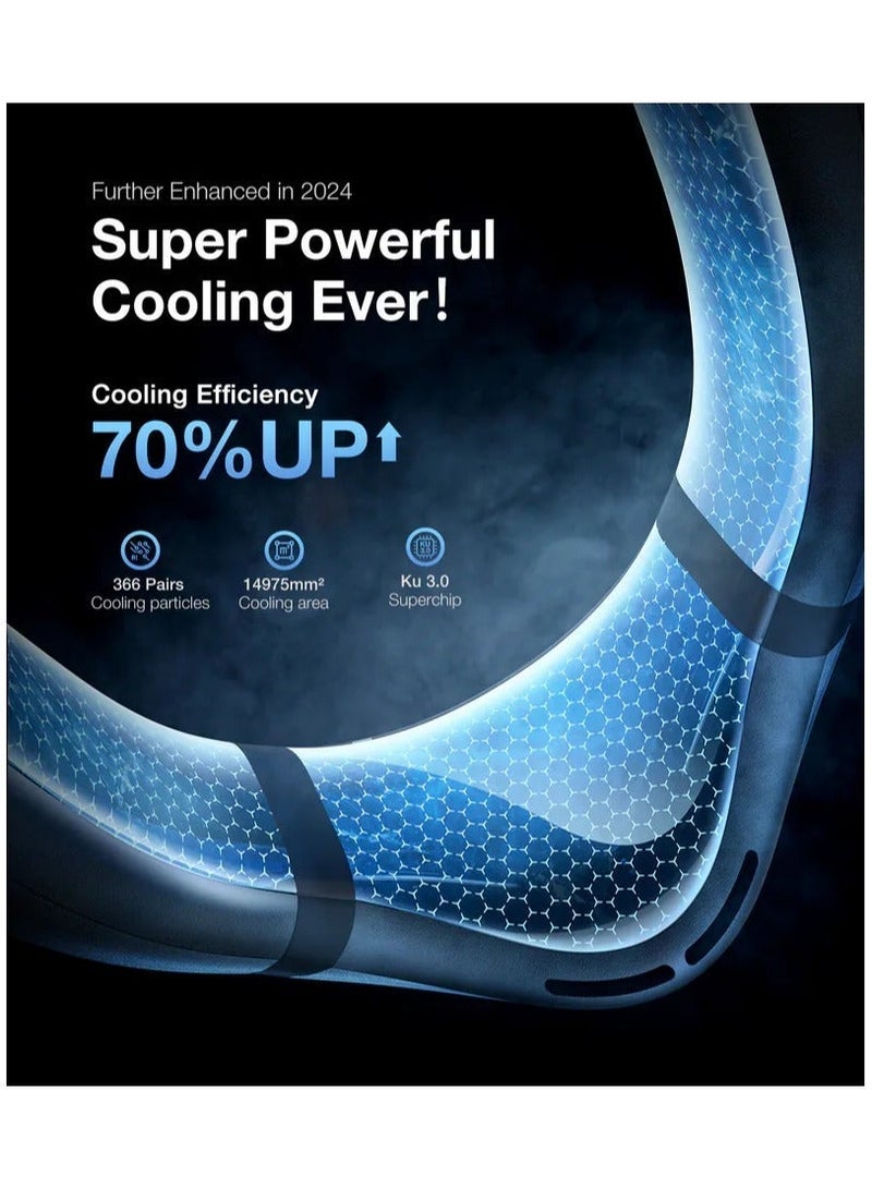 Cyber Coolify Cyber Neck Air Conditioner, Ultimate Immersive Cooling Portable Neck Fan Rechargeable with 6000mAh, Neck Cooler Neck Fans that Blow Cold Air - Image 2