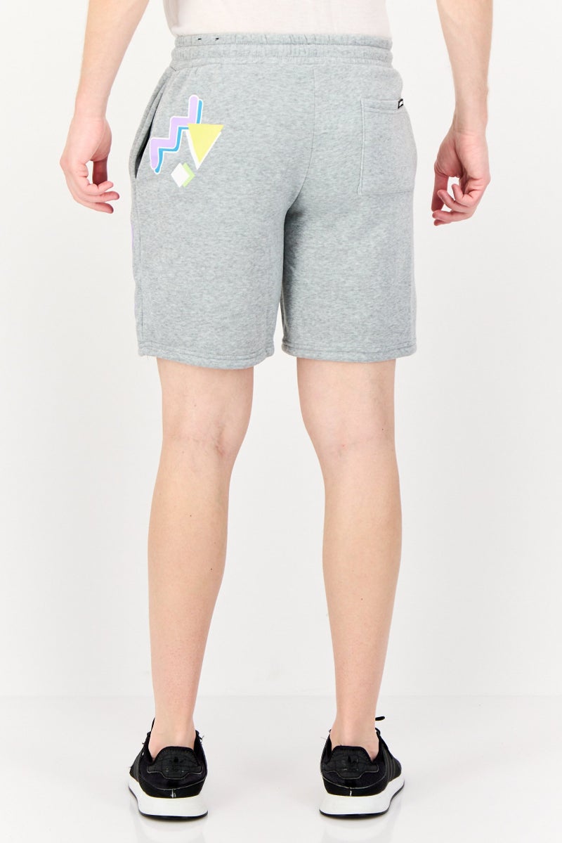 MEMBERS ONLY Men Graphic Print Basic Shorts, Grey - Image 4
