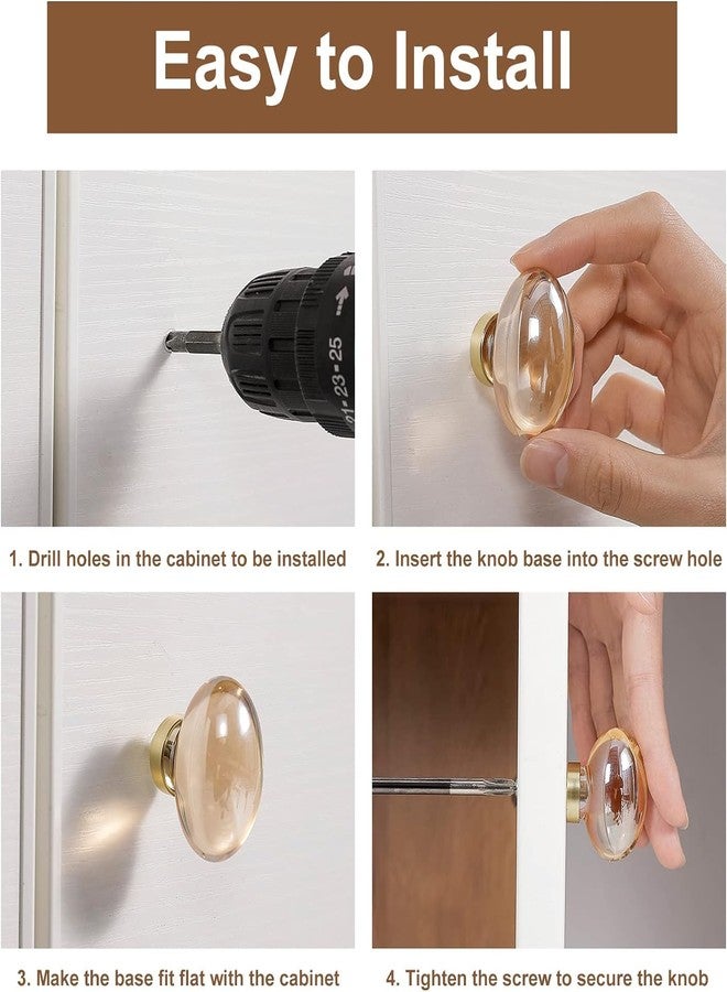CLCTK 8 Pack Polished Chrome Crystal Cabinet Knobs Oval - Image 5