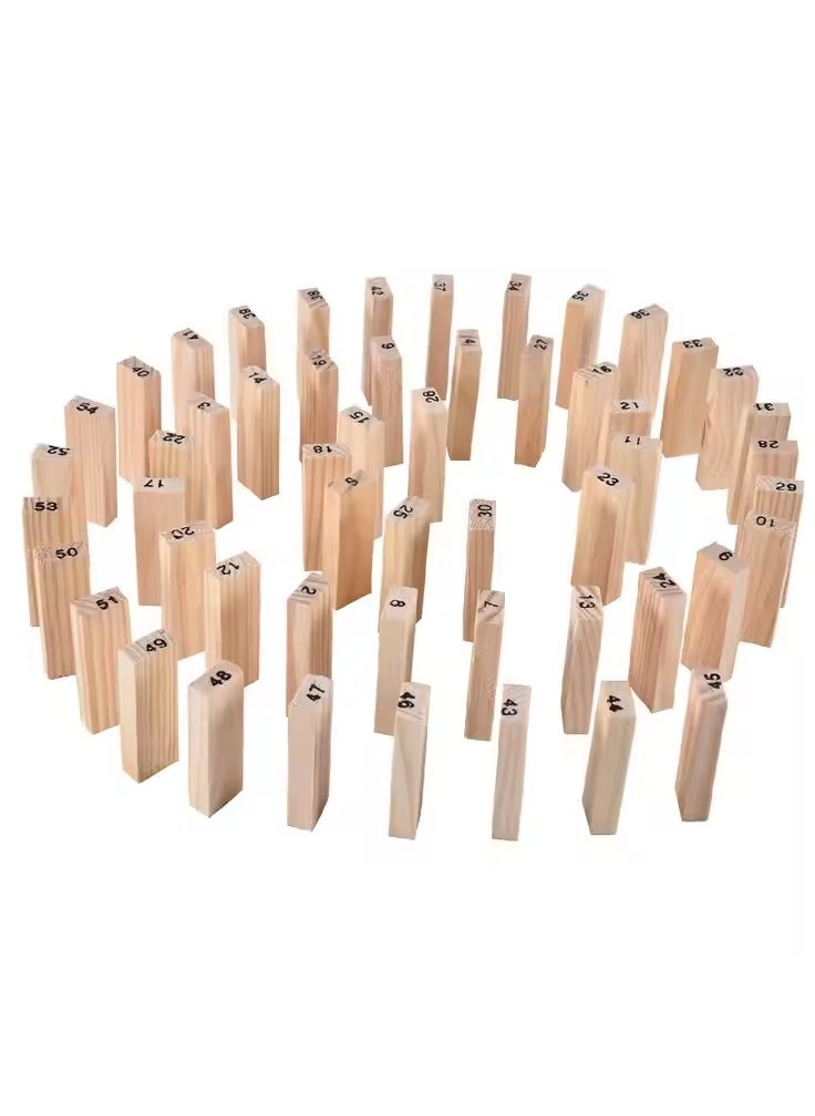 Classic wooden tumbling tower game with 54 smooth wood block/ Wooden Blocks Stacking Building Set/ balancing blocks. Stack, balance and build your way up without letting the tower fall. Great fun for kids, adults, and family game nights.  - Image 3